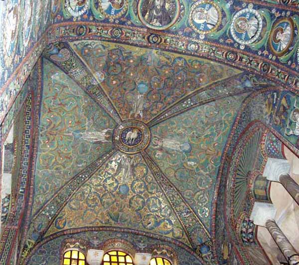 Мозаика купола церкви Сан-Витале в Равенне